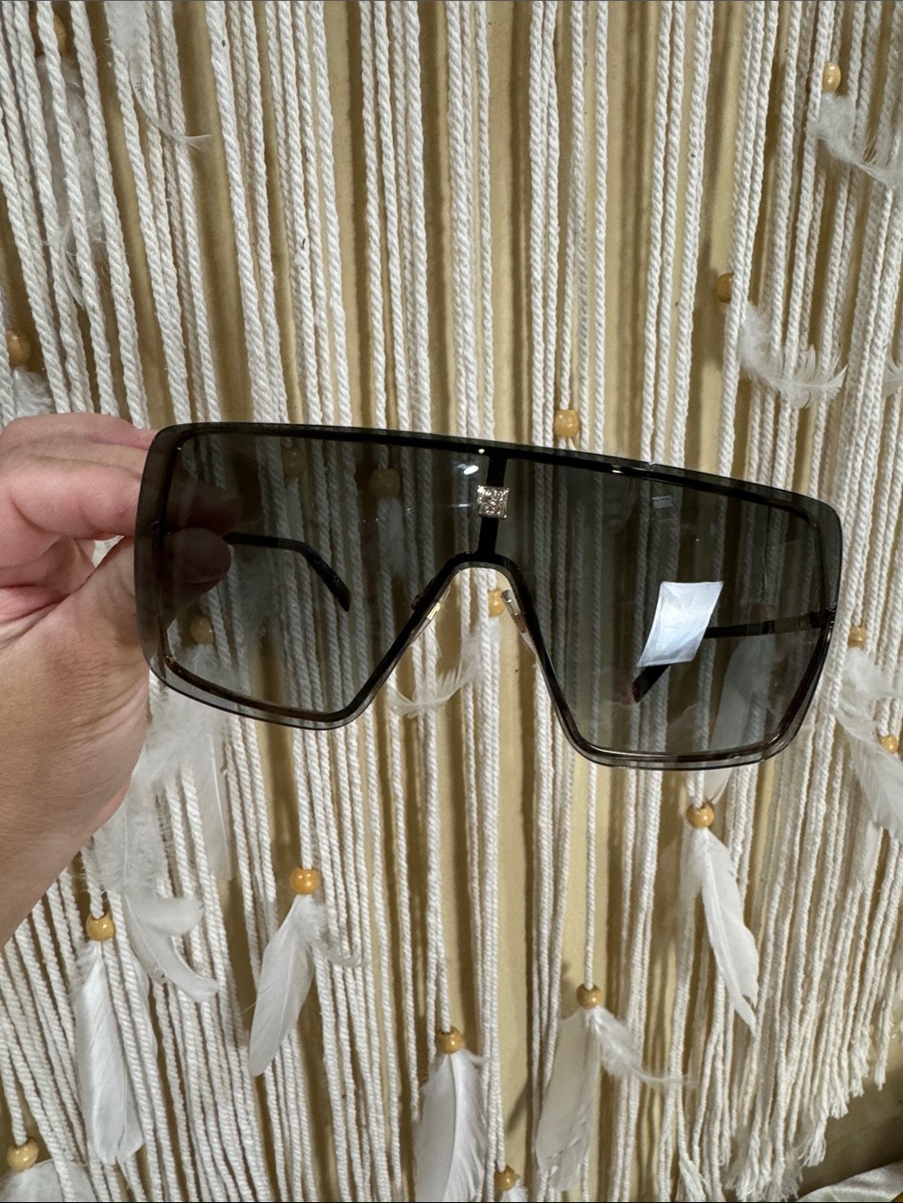 Givenchy Oversized Black Shield Sunglasses